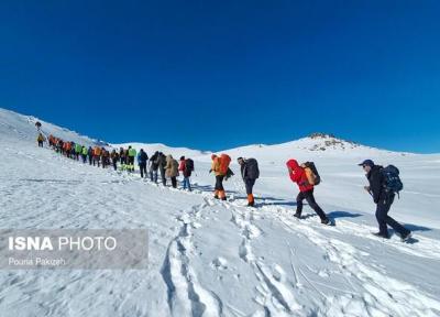 گم شدن اعضای یک گروه کوهنوردی در جهت صعود به کوه شاه جهان در خراسان شمالی با بارش برف